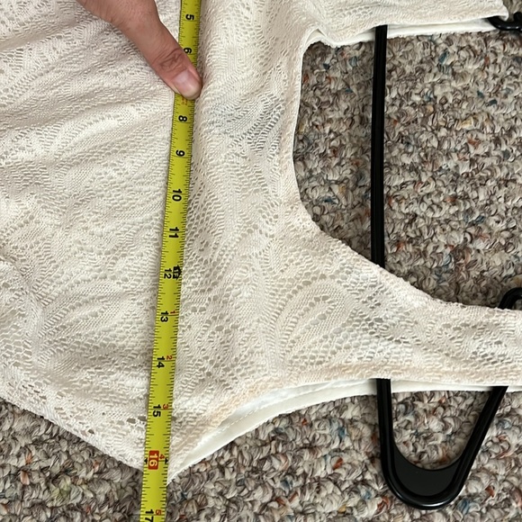 Rue 21β’ Cream Lace Slip On Skater Dress with Belt, Fully Lined, Size M - Picture 11 of 16